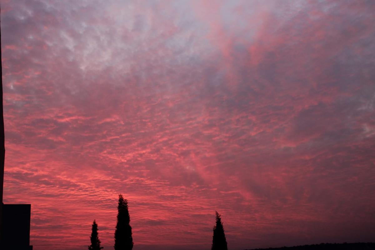 Spektakuläres Abendrot über Zypern